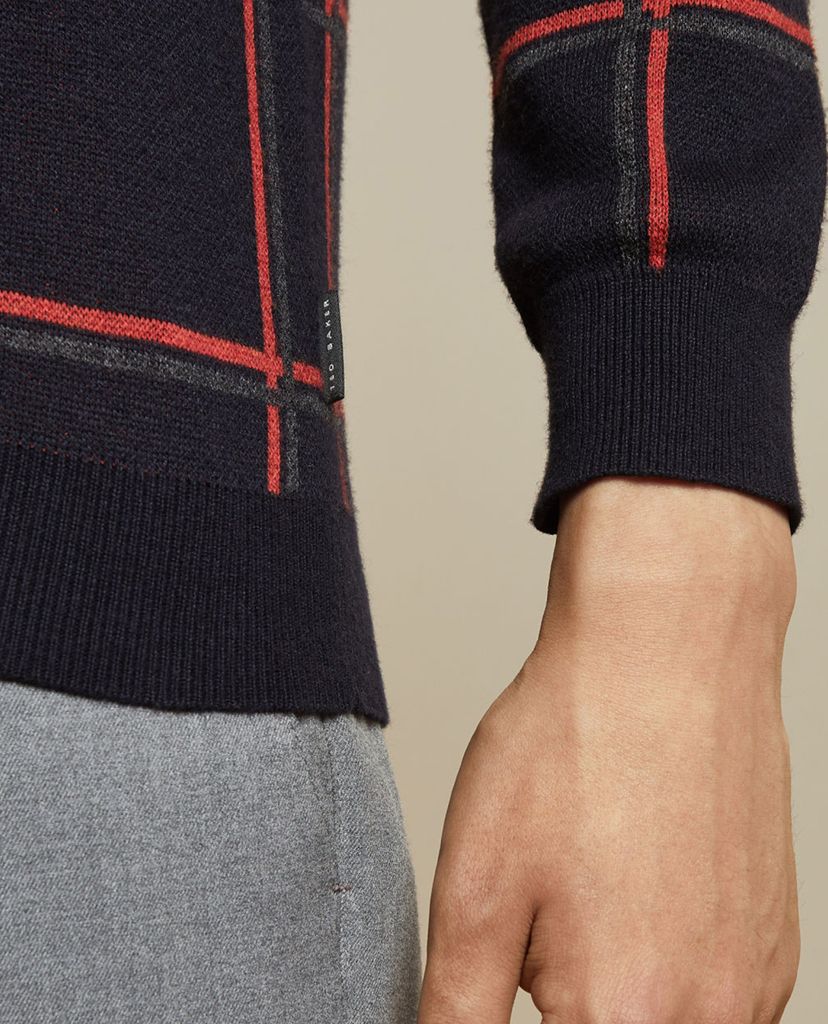 TED BAKER - Áo len nam tay dài cổ tròn Triton
