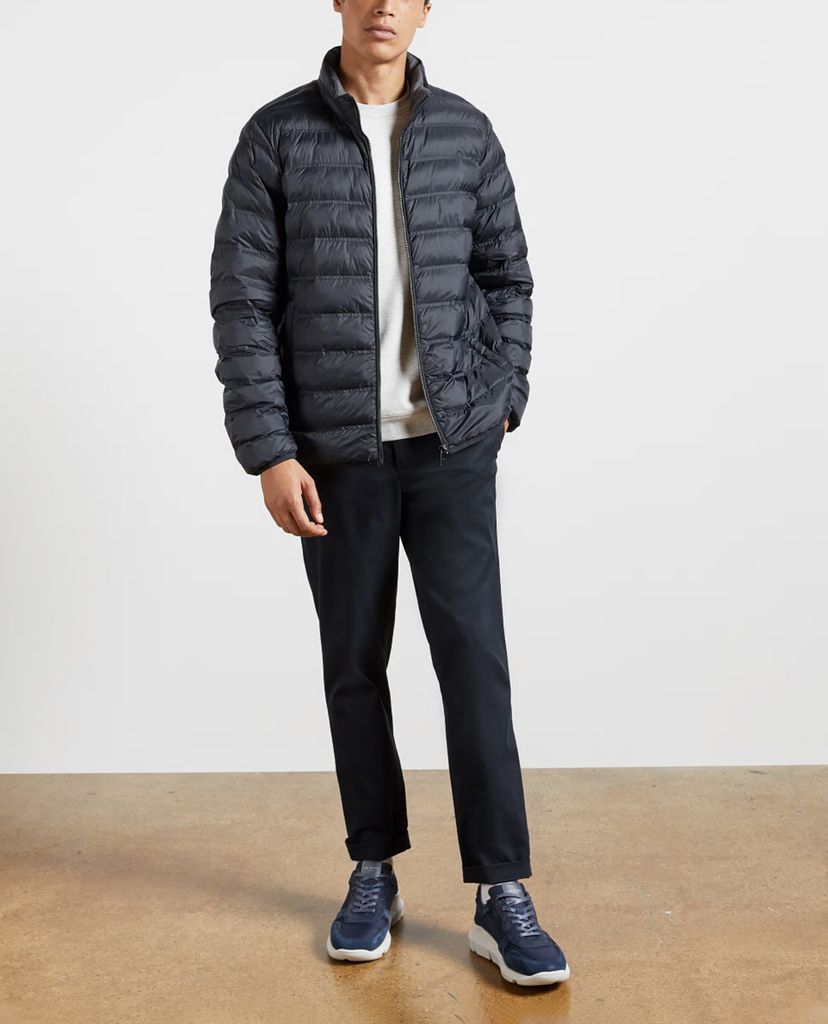 TED BAKER - Áo khoác phao nam cổ bẻ tay dài thời trang