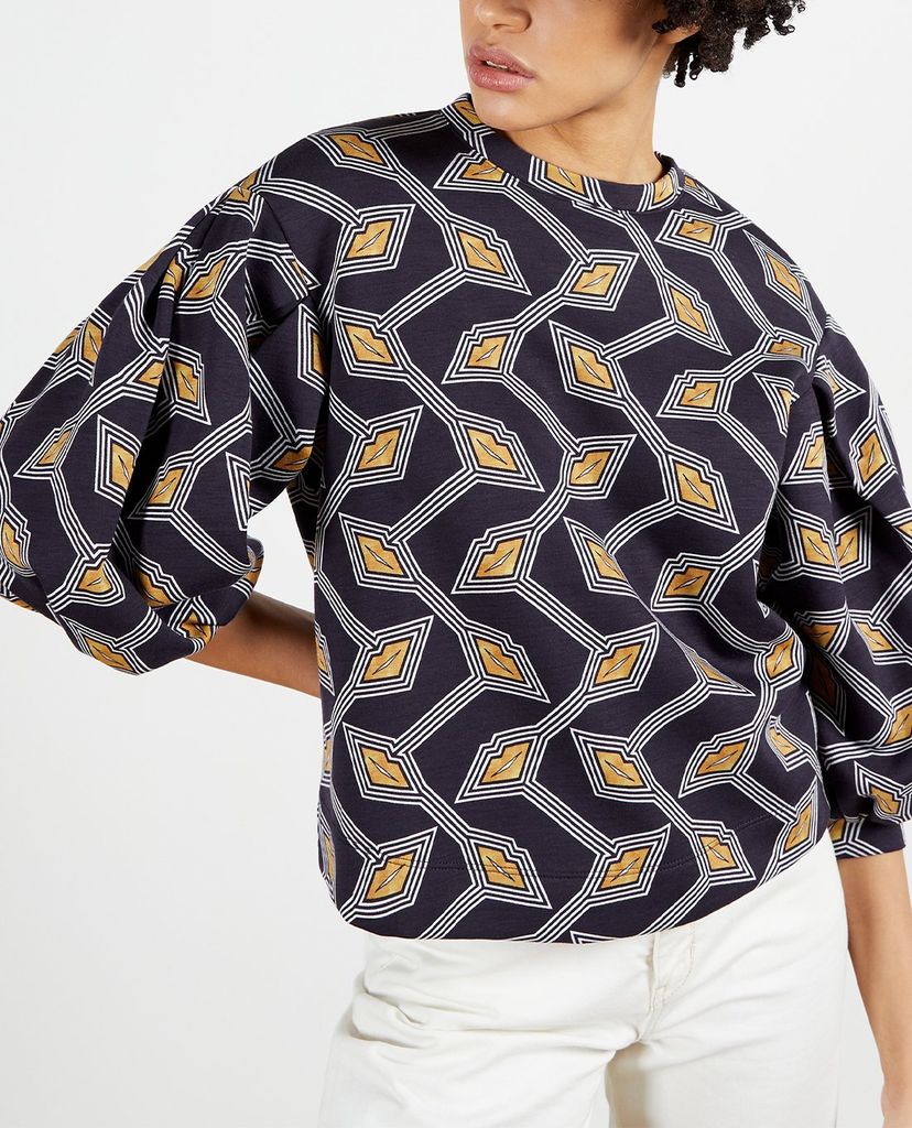 TED BAKER - Áo kiểu nữ cổ tròn tay phồng Lipsah