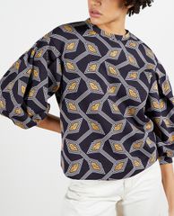 TED BAKER - Áo kiểu nữ cổ tròn tay phồng Lipsah