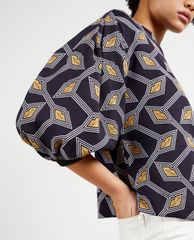 TED BAKER - Áo kiểu nữ cổ tròn tay phồng Lipsah