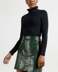 TED BAKER - Áo kiểu nữ tay dài cổ cao Wilaart