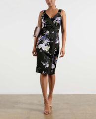 TED BAKER - Đầm midi phom ôm hai dây Camarie Decadence