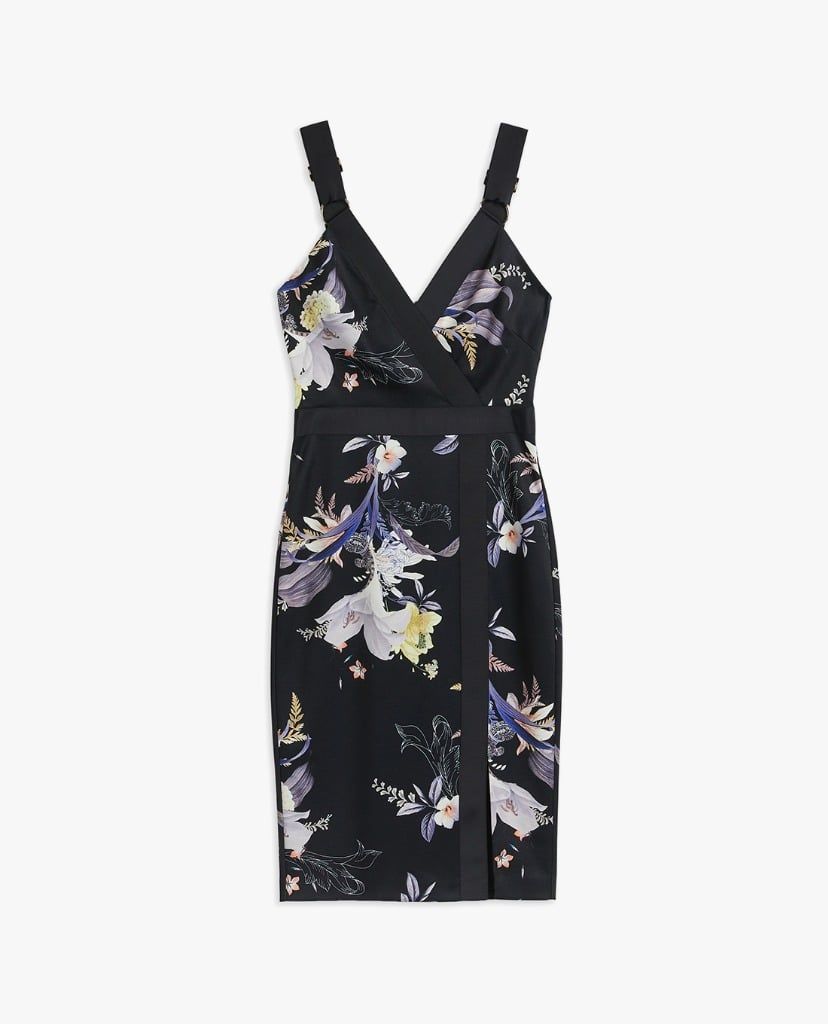 TED BAKER - Đầm midi phom ôm hai dây Camarie Decadence