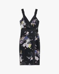 TED BAKER - Đầm midi phom ôm hai dây Camarie Decadence
