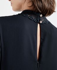 TED BAKER - Đầm mini cổ tròn tay dài Georrgi