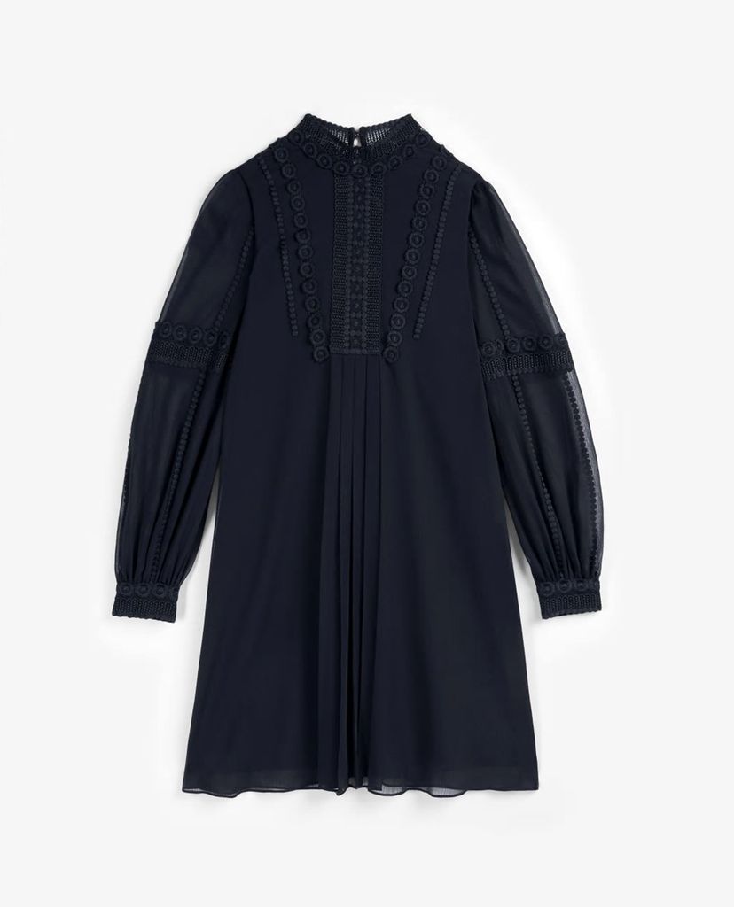 TED BAKER - Đầm mini cổ tròn tay dài Georrgi