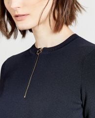 TED BAKER - Đầm midi cổ tròn tay dài phom ôm Ion Aaa