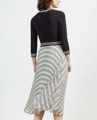 TED BAKER - Đầm midi xếp li nữ tính Lantai