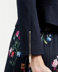 TED BAKER - Áo khoác kiểu nữ cổ tròn viền nơ Janni