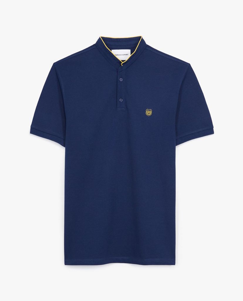 THE KOOPLES - Áo polo nam tay ngắn Navy Blue Jersey