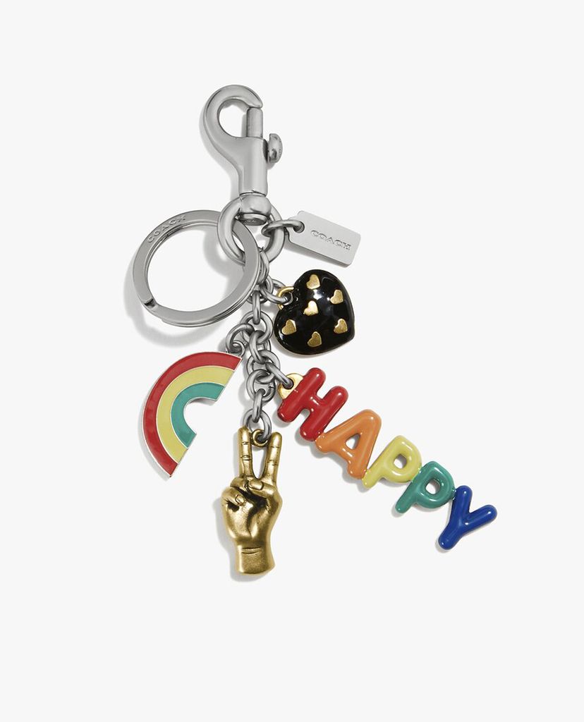 COACH - Thẻ treo túi xách Rainbow Multi