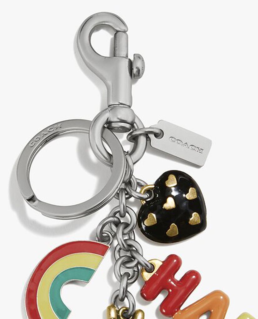 COACH - Thẻ treo túi xách Rainbow Multi