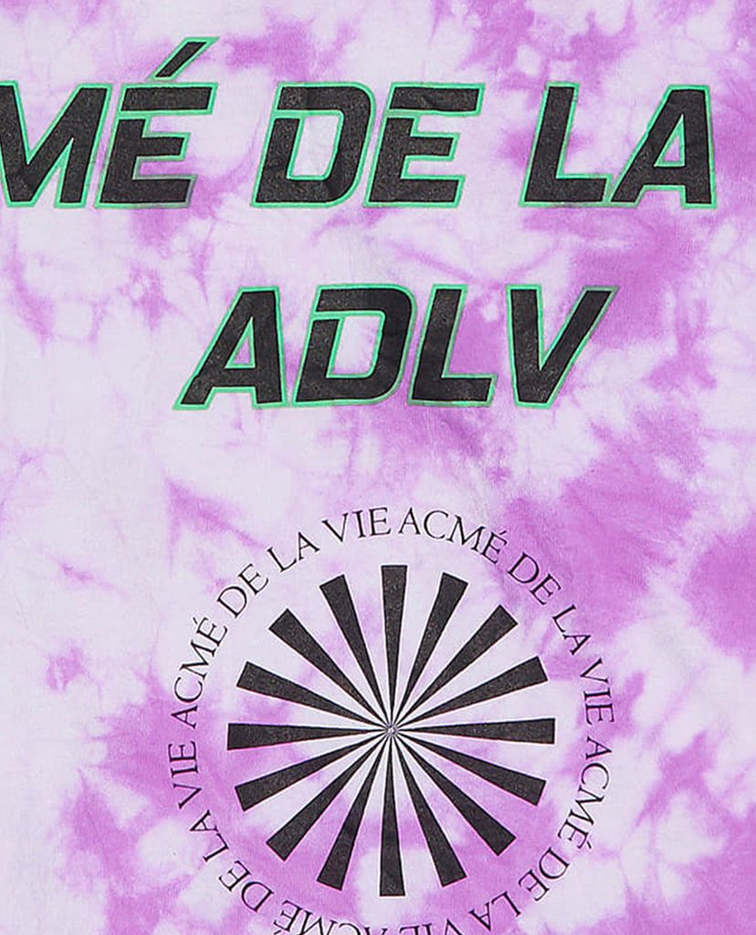 ADLV - Áo thun ngắn tay cổ tròn Tie Dyeing