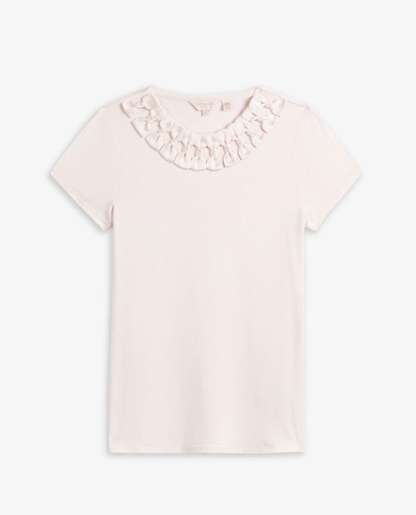 TED BAKER - Áo kiểu nữ cổ tròn viền nơ Charre