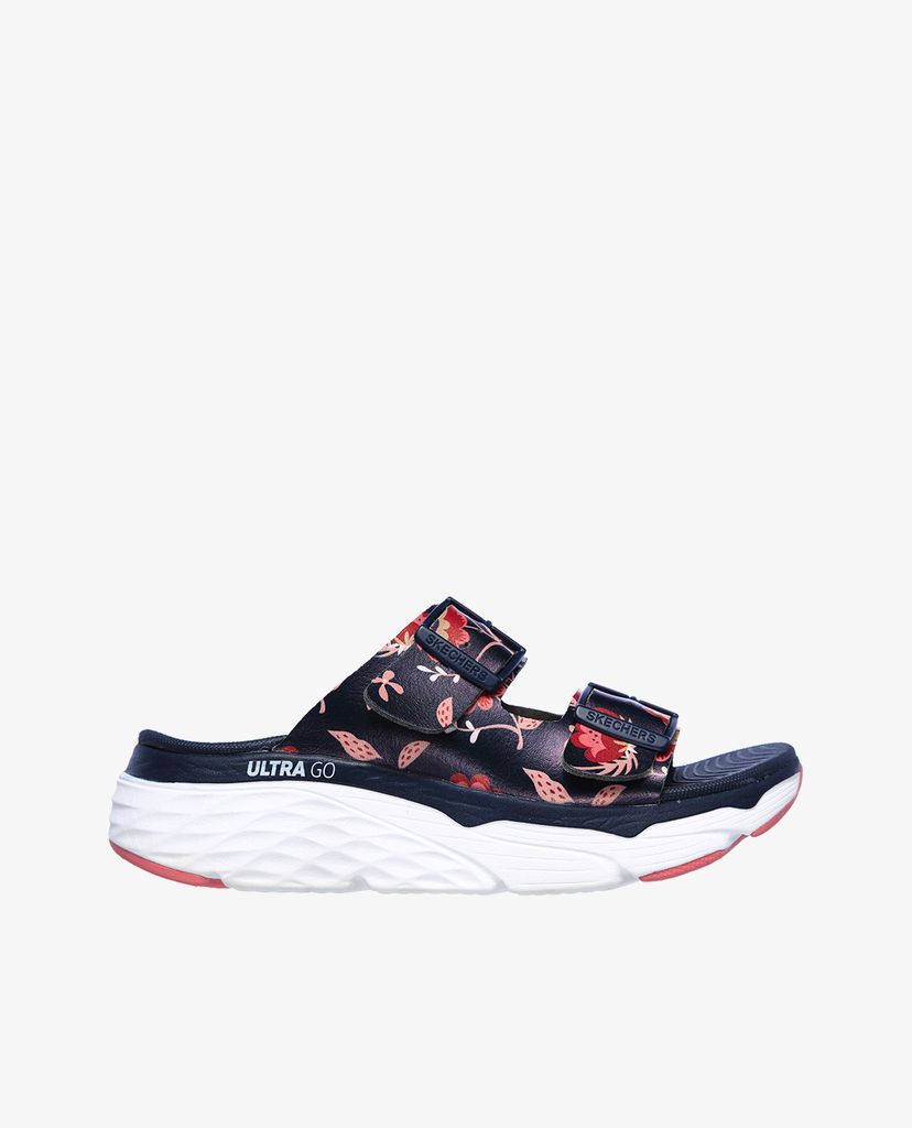 SKECHERS - Dép nữ quai ngang Max Cushioning Wild Flower