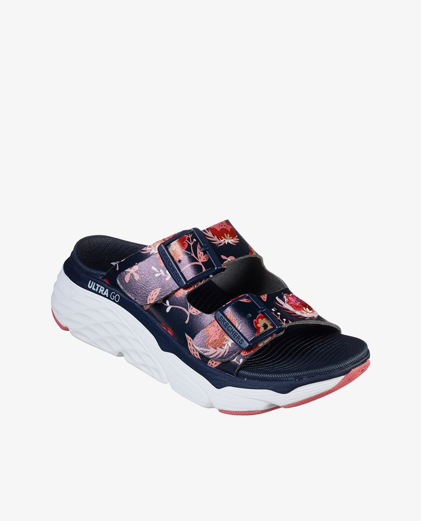 SKECHERS - Dép nữ quai ngang Max Cushioning Wild Flower