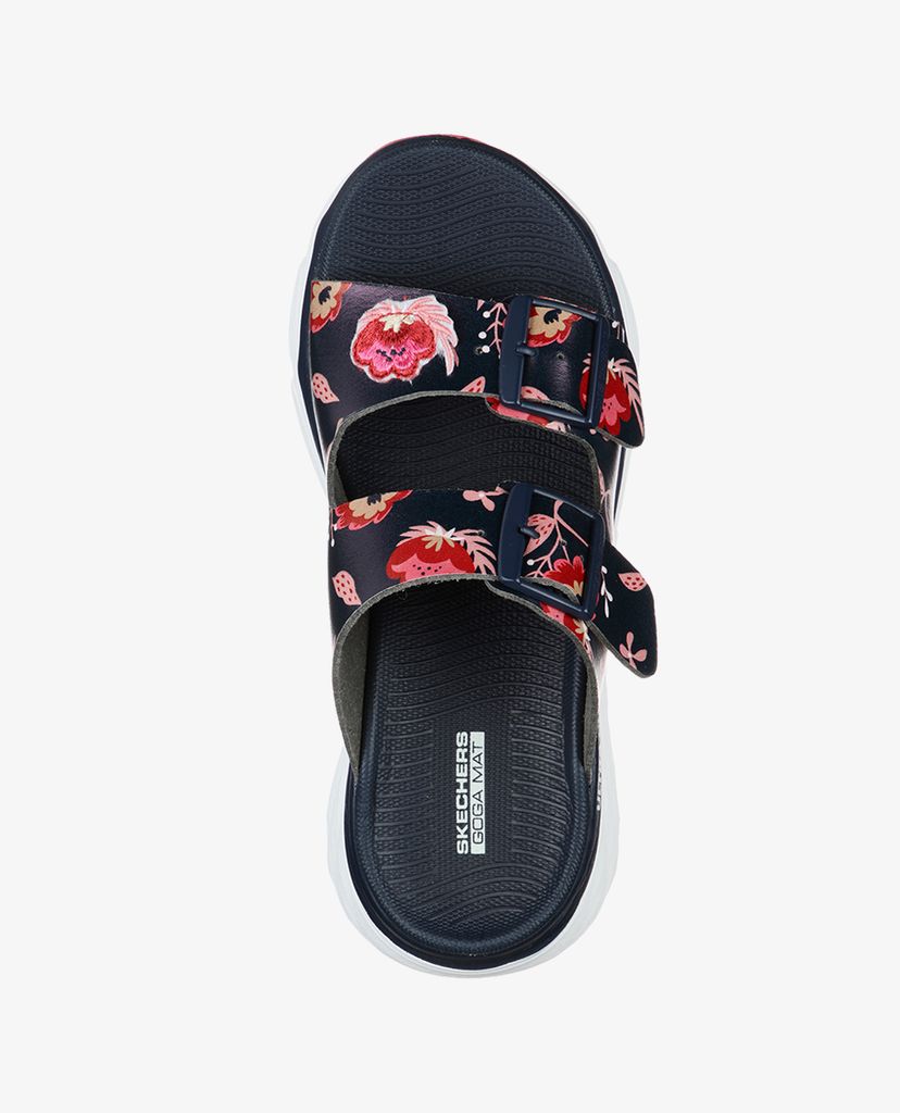 SKECHERS - Dép nữ quai ngang Max Cushioning Wild Flower