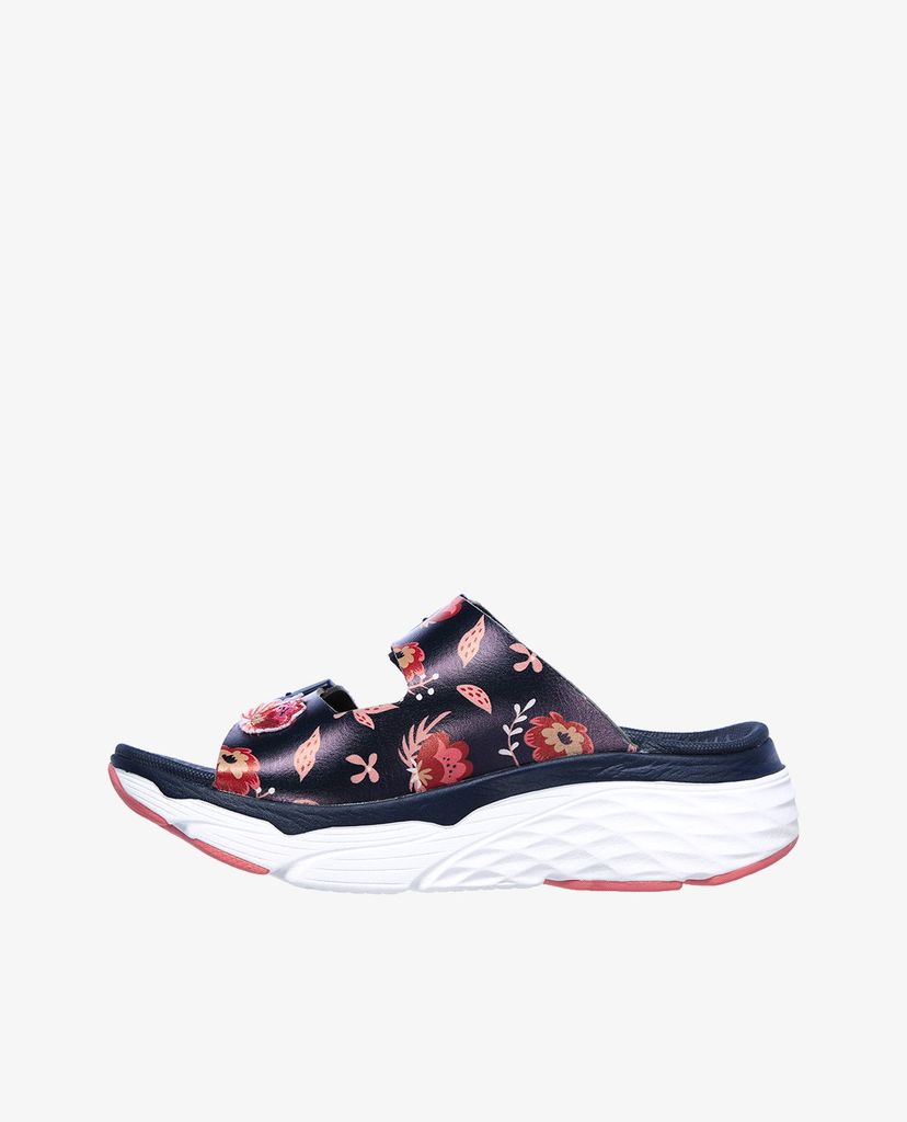 SKECHERS - Dép nữ quai ngang Max Cushioning Wild Flower