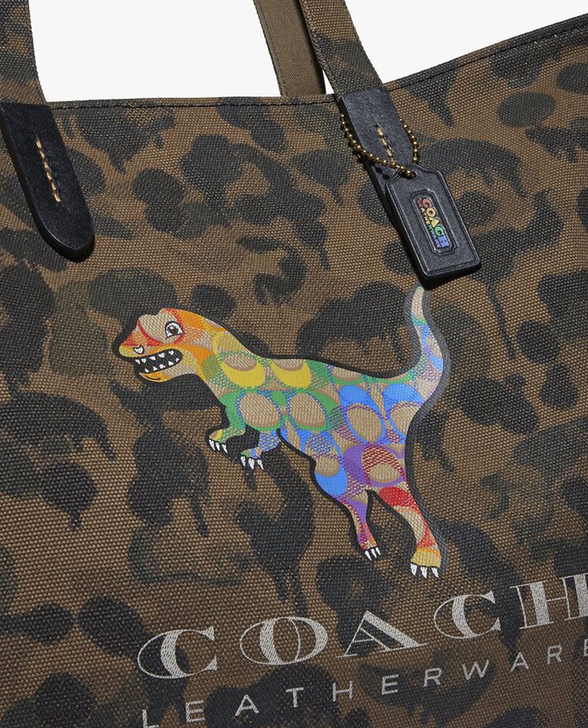 COACH - Túi tote nam chữ nhật 42 Rainbow Signature Rexy