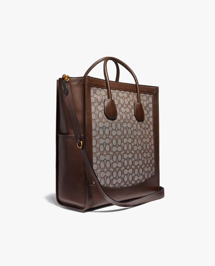 COACH - Túi đeo vai chữ nhật Tall Tote In Signature Jacquard