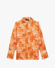 THE KOOPLES - Áo sơ mi nữ tay dài Satin Effect Flowers