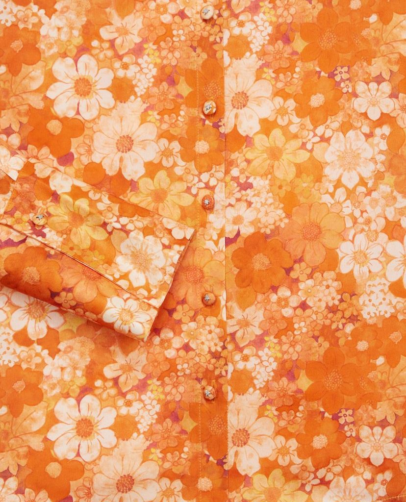 THE KOOPLES - Áo sơ mi nữ tay dài Satin Effect Flowers