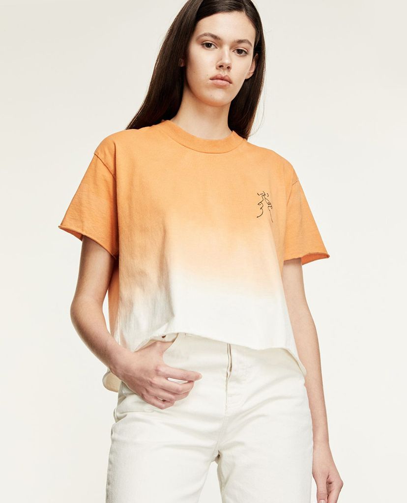 THE KOOPLES - Áo thun nữ cổ tròn Gradient Effect Embroidery