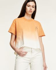 THE KOOPLES - Áo thun nữ cổ tròn Gradient Effect Embroidery