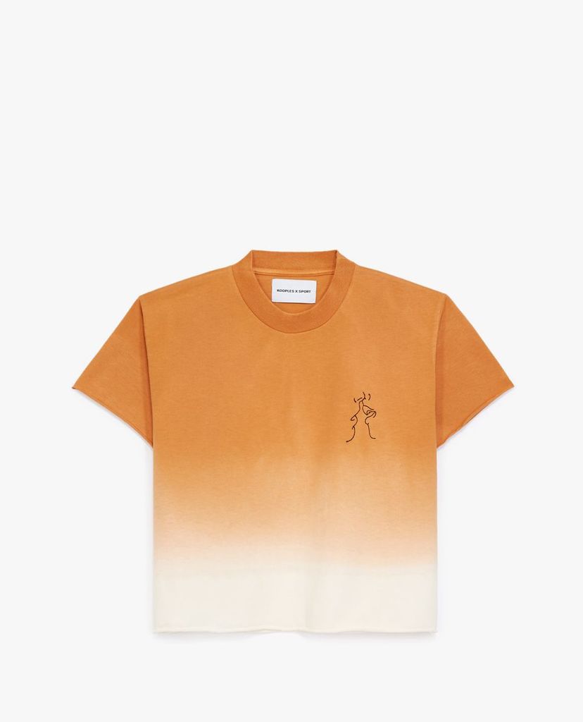 THE KOOPLES - Áo thun nữ cổ tròn Gradient Effect Embroidery