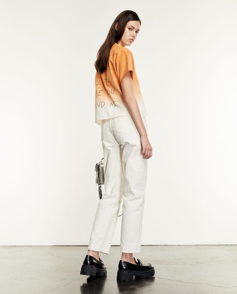 THE KOOPLES - Áo thun nữ cổ tròn Gradient Effect Embroidery