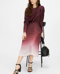 TED BAKER - Đầm midi tay dài thanh lịch Banarni