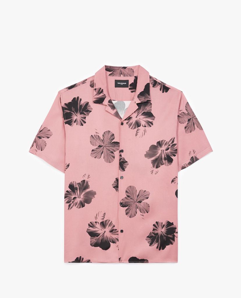 THE KOOPLES - Áo sơ mi nam tay ngắn phom suông Pink