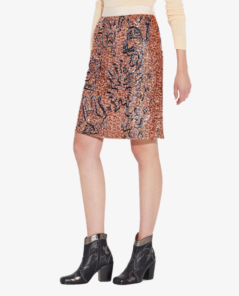 COACH - Chân váy mini đính cườm X Keith Haring