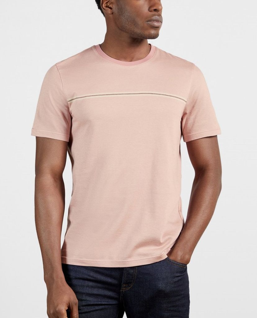 TED BAKER - Áo thun nam cổ tròn tay ngắn sọc ngang Ushers