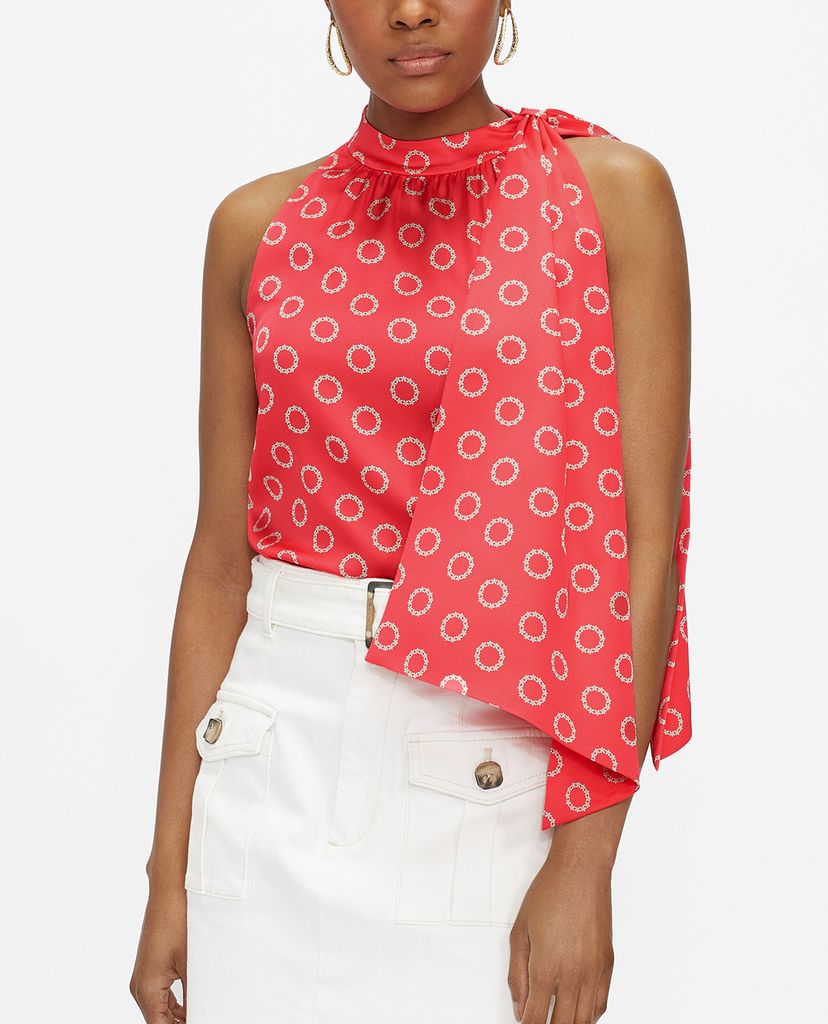 TED BAKER - Áo kiểu nữ sát nách cổ trụ Edlyyn