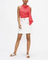 TED BAKER - Áo kiểu nữ sát nách cổ trụ Edlyyn