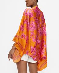 TED BAKER - Áo choàng lụa nữ họa tiết hoa Tiaraah
