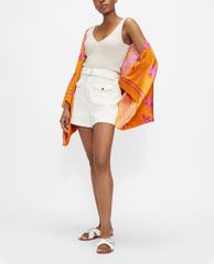 TED BAKER - Áo choàng lụa nữ họa tiết hoa Tiaraah