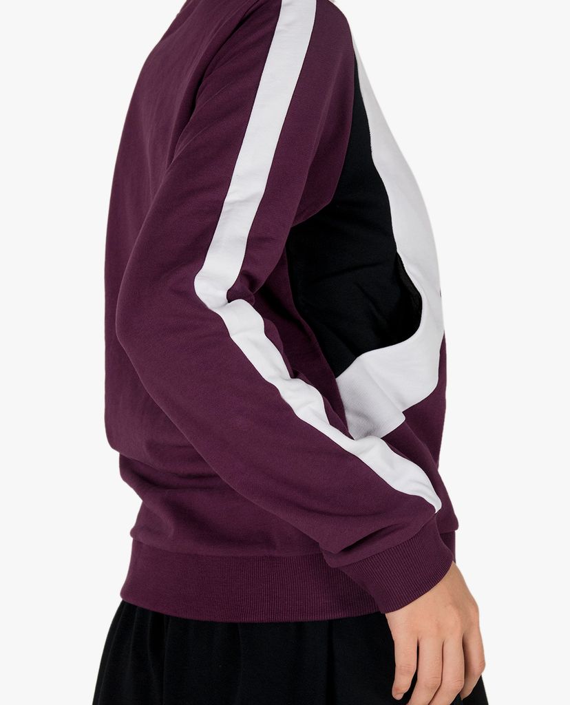 SKECHERS - Áo hoodie nữ cổ tròn tay dài phối viền thời trang