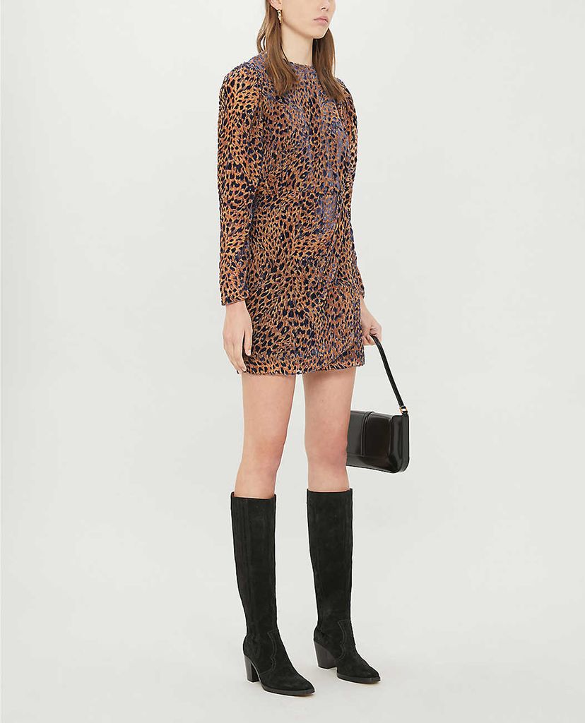THE KOOPLES - Đầm mini họa tiết da báo