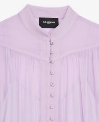 THE KOOPLES - Đầm midi cổ trụ tay dài phối nút cài thời trang