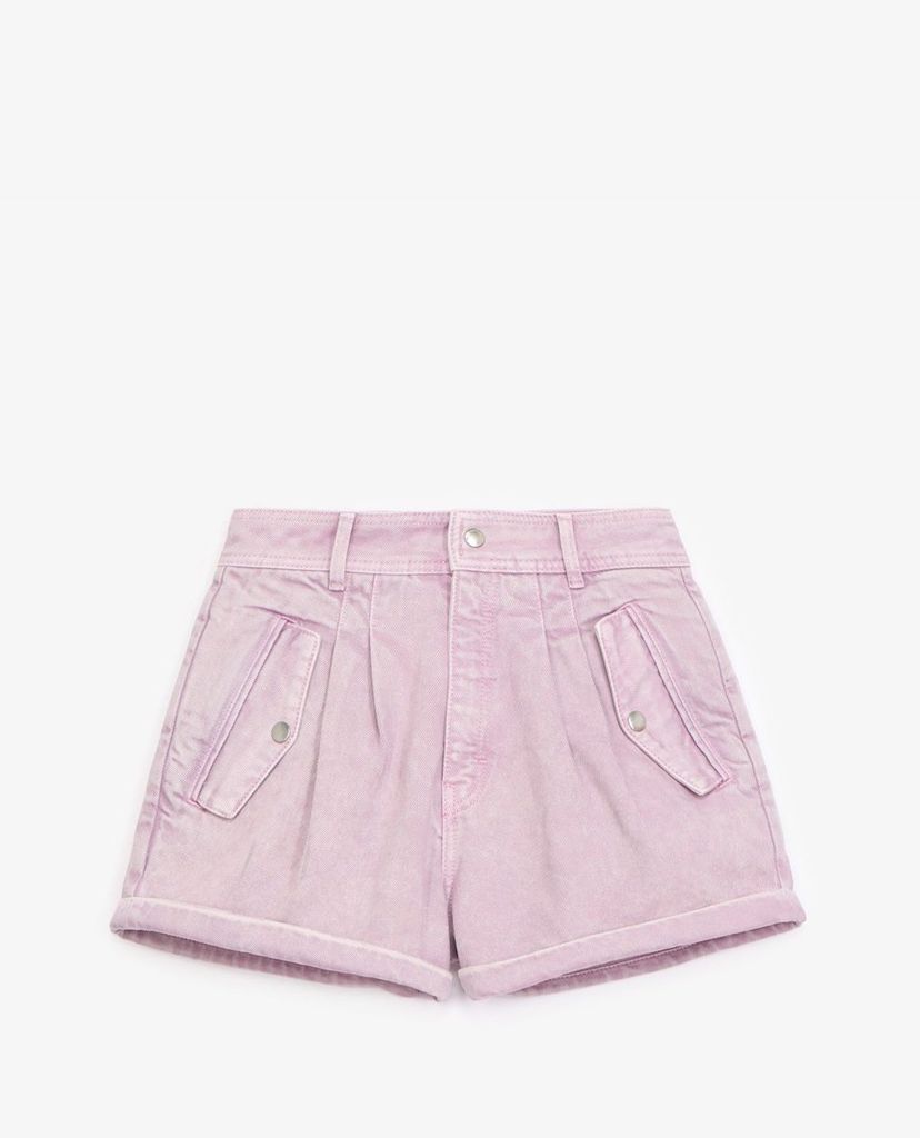 THE KOOPLES - Quần shorts nữ denim W/Press Stud Pockets