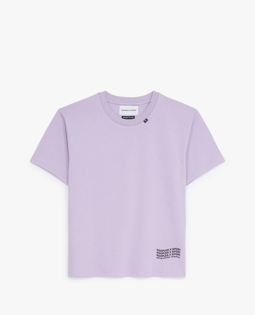 THE KOOPLES - Áo thun nữ cổ tròn ngắn tay Wavy Logo