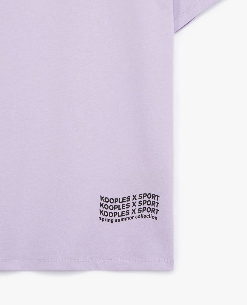 THE KOOPLES - Áo thun nữ cổ tròn ngắn tay Wavy Logo