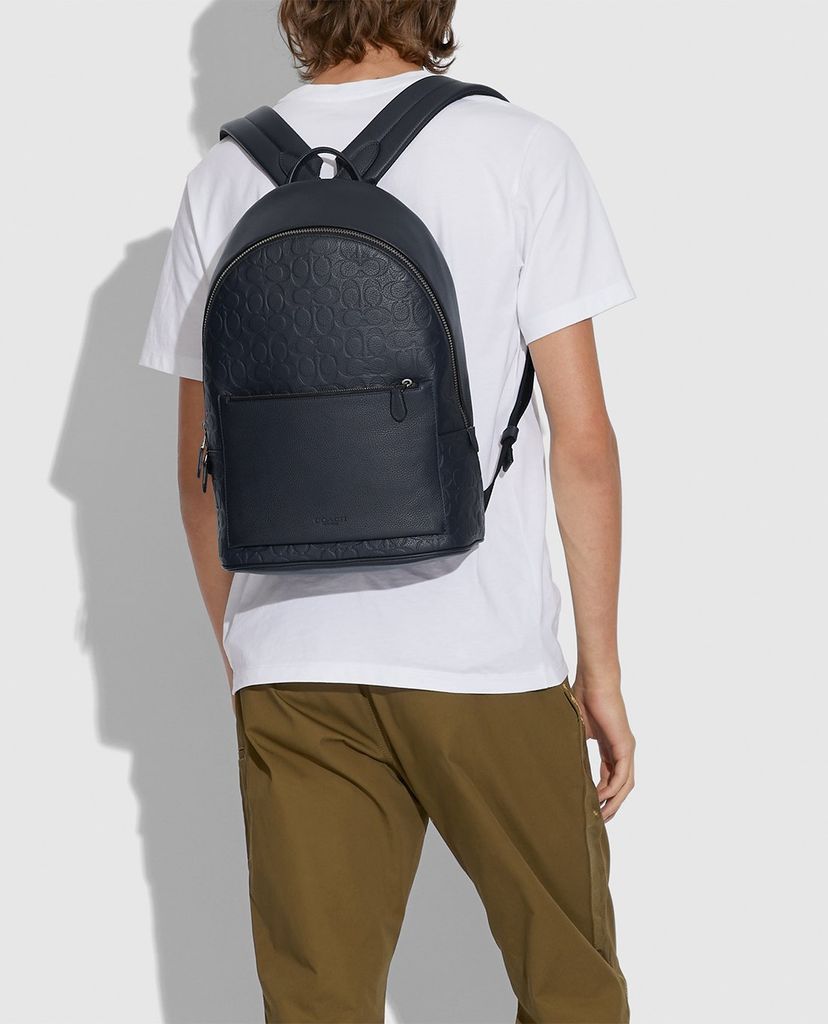 COACH - Balo nam chữ nhật Metropolitan Signature Leather