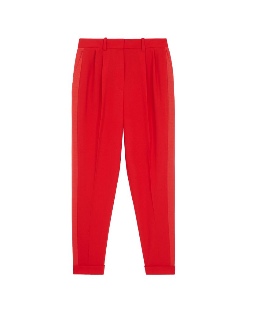 THE KOOPLES - Quần tây nữ ống đứng Loose Crepe