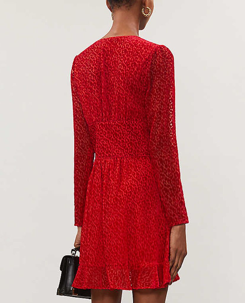 THE KOOPLES - Đầm mini tay dài cổ chữv V Robe