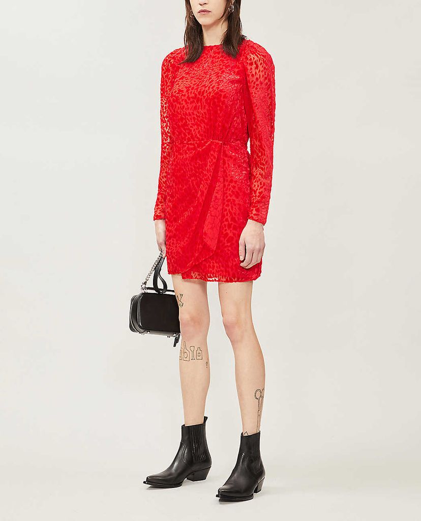 THE KOOPLES - Đầm mini họa tiết da báo