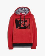 COACH - Áo hoodie nữ phom suông phối mũ trùm thời trang